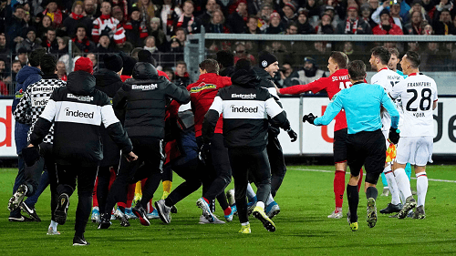 Eintracht Frankfurt v Freiburg Brawl